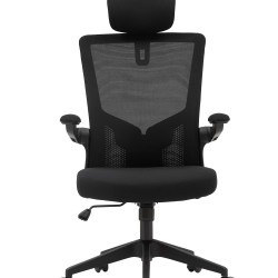 Πολυθρόνα γραφείου διευθυντή "LINA" ύφασμα mesh μαύρο 65x66x114/122 Πολυθρόνα γραφείου διευθυντή "LINA" ύφασμα mesh μαύρο 65x66x114/122