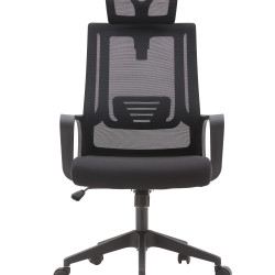 Πολυθρόνα γραφείου διευθυντή "SOFIA" με ύφασμα mesh χρώμα μαύρο 62x60x122/130 Πολυθρόνα γραφείου διευθυντή "SOFIA" με ύφασμα mesh χρώμα μαύρο 62x60x122/130
