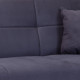 Kαναπές κρεβάτι LOR 3θέσιος ύφασμα γκρι 210x75x80