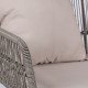 Σαλόνι κήπου "Argos" σετ 4τμχ rattan γκρι-ύφασμα γκρι