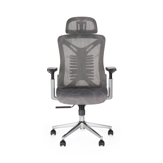 Καρέκλα γραφείου διευθυντή WING mesh ανοιχτό γκρι 65x61x117/125