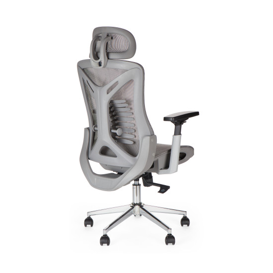 Καρέκλα γραφείου διευθυντή WING mesh ανοιχτό γκρι 65x61x117/125