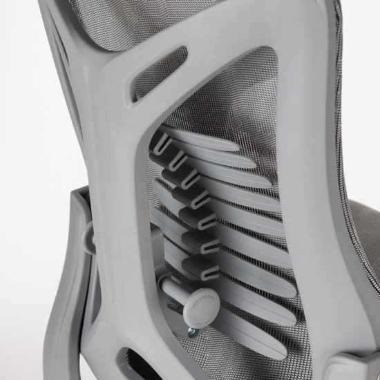 Καρέκλα γραφείου διευθυντή WING mesh ανοιχτό γκρι 65x61x117/125