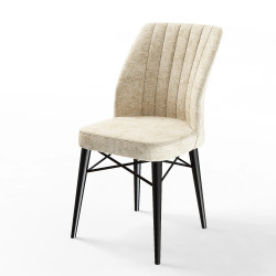 Καρέκλα Armen μπεζ antique ύφασμα-μαύρο πόδι 47x50x93 Καρέκλα Armen μπεζ antique ύφασμα-μαύρο πόδι 47x50x93