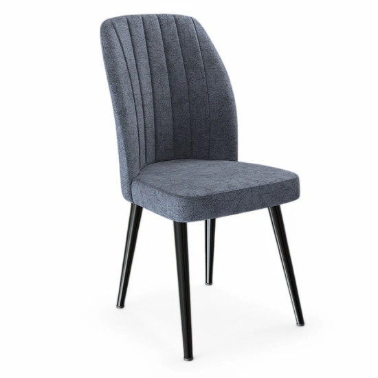 Καρέκλα Anca ύφασμα γκρι antique-μεταλλικό μαύρο πόδι 46x48x93 Καρέκλα Anca ύφασμα γκρι antique-μεταλλικό μαύρο πόδι 46x48x93