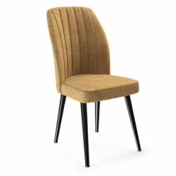 Καρέκλα Anca ύφασμα καπουτσίνο antique-μεταλλικό μαύρο πόδι 46x48x93 Καρέκλα Anca ύφασμα καπουτσίνο antique-μεταλλικό μαύρο πόδι 46x48x93