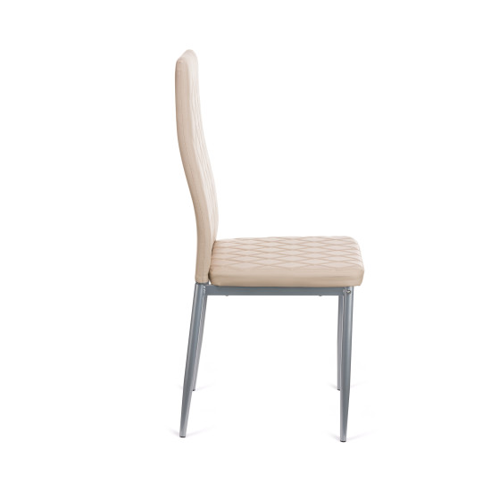 Καρέκλα Viva μέταλλο-PU cappucino-γκρι πόδι 42x48x98 Καρέκλα Viva μέταλλο-PU cappucino-γκρι πόδι 42x48x98