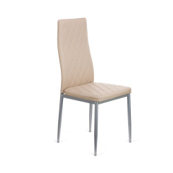 Καρέκλα Viva μέταλλο-PU cappucino-γκρι πόδι 42x48x98 Καρέκλα Viva μέταλλο-PU cappucino-γκρι πόδι 42x48x98