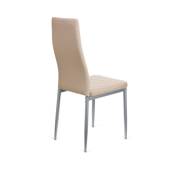 Καρέκλα Viva μέταλλο-PU cappucino-γκρι πόδι 42x48x98 Καρέκλα Viva μέταλλο-PU cappucino-γκρι πόδι 42x48x98