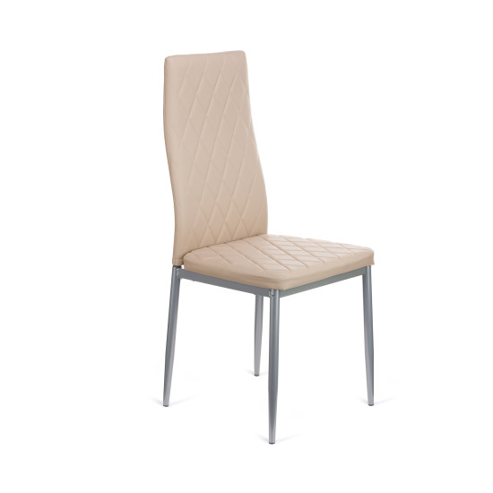 Καρέκλα Viva μέταλλο-PU cappucino-γκρι πόδι 42x48x98 Καρέκλα Viva μέταλλο-PU cappucino-γκρι πόδι 42x48x98