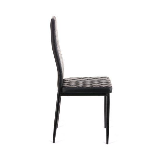 Καρέκλα Viva μέταλλο-PU μαύρο-γκρι πόδι 42x48x98 Καρέκλα Viva μέταλλο-PU μαύρο-γκρι πόδι 42x48x98