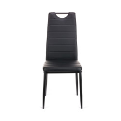 Καρέκλα Tonia PU μαύρο-πόδι μαύρο 52x43x96 Καρέκλα Tonia PU μαύρο-πόδι μαύρο 52x43x96