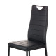 Καρέκλα Tonia PU μαύρο-πόδι μαύρο 52x43x96 Καρέκλα Tonia PU μαύρο-πόδι μαύρο 52x43x96