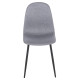 Καρέκλα Gab γκρι ύφασμα με πόδι μαύρο μέταλλο 42x41x93