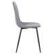 Καρέκλα Gab γκρι ύφασμα με πόδι μαύρο μέταλλο 42x41x93