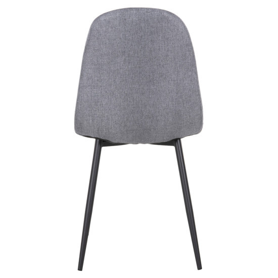 Καρέκλα Gab γκρι ύφασμα με πόδι μαύρο μέταλλο 42x41x93