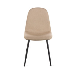 Καρέκλα Gab μπεζ ύφασμα με πόδι μαύρο μέταλλο 42x41x93 Καρέκλα Gab μπεζ ύφασμα με πόδι μαύρο μέταλλο 42x41x93