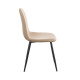 Καρέκλα Gab μπεζ ύφασμα με πόδι μαύρο μέταλλο 42x41x93