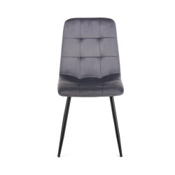 Καρέκλα Rena plus σε βελούδο ύφασμα γκρι-πόδι μαύρο μεταλλικό 48x55x90 Καρέκλα Rena plus σε βελούδο ύφασμα γκρι-πόδι μαύρο μεταλλικό 48x55x90