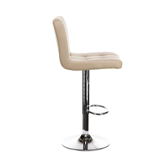 Σκαμπό μπαρ Rem πτυσσόμενο cappucino pu-βάση χρωμίου 44x44x112 Σκαμπό μπαρ Rem πτυσσόμενο cappucino pu-βάση χρωμίου 44x44x112