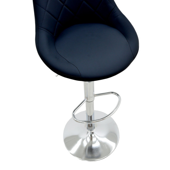 Σκαμπό μπαρ Runo πτυσσόμενο μαύρο pu-βάση χρωμίου 47x49x112 Σκαμπό μπαρ Runo πτυσσόμενο μαύρο pu-βάση χρωμίου 47x49x112