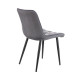 Καρέκλα Vitto γκρι βελούδο-πόδι μαύρο μέταλλο 46x62x80 Καρέκλα Vitto γκρι βελούδο-πόδι μαύρο μέταλλο 46x62x80