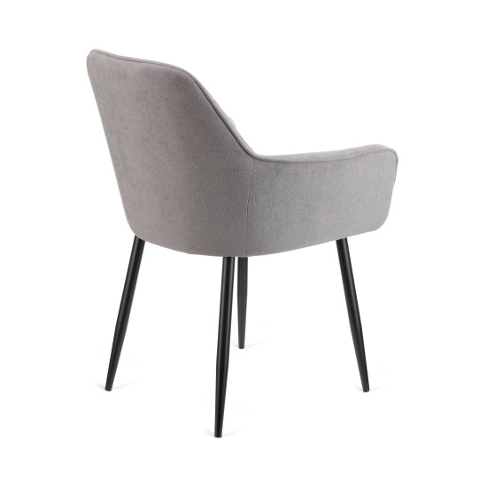 Πολυθρόνα Mari γκρι υφασμα με πόδι μετάλλου σε μαύρη απόχρωση 48x43x87 Πολυθρόνα Mari γκρι υφασμα με πόδι μετάλλου σε μαύρη απόχρωση 48x43x87