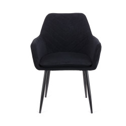 Πολυθρόνα Mari μαύρο υφασμα με πόδι μετάλλου σε μαύρη απόχρωση 48x43x87 Πολυθρόνα Mari μαύρο υφασμα με πόδι μετάλλου σε μαύρη απόχρωση 48x43x87