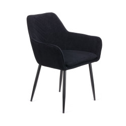 Πολυθρόνα Mari μαύρο υφασμα με πόδι μετάλλου σε μαύρη απόχρωση 48x43x87 Πολυθρόνα Mari μαύρο υφασμα με πόδι μετάλλου σε μαύρη απόχρωση 48x43x87