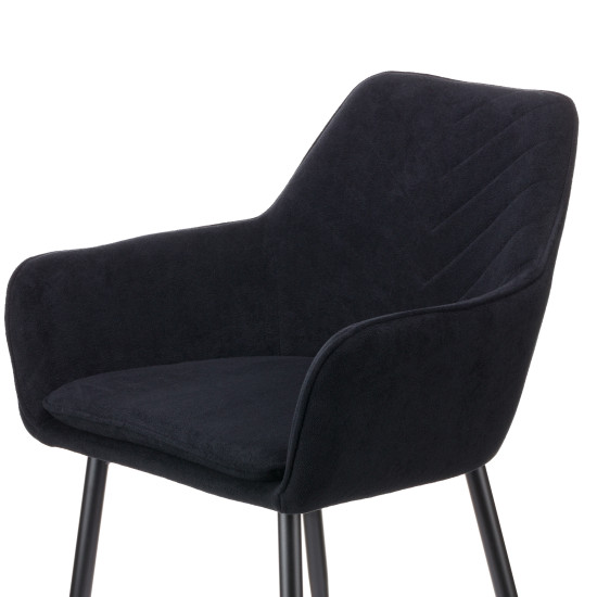 Πολυθρόνα Mari μαύρο υφασμα με πόδι μετάλλου σε μαύρη απόχρωση 48x43x87 Πολυθρόνα Mari μαύρο υφασμα με πόδι μετάλλου σε μαύρη απόχρωση 48x43x87