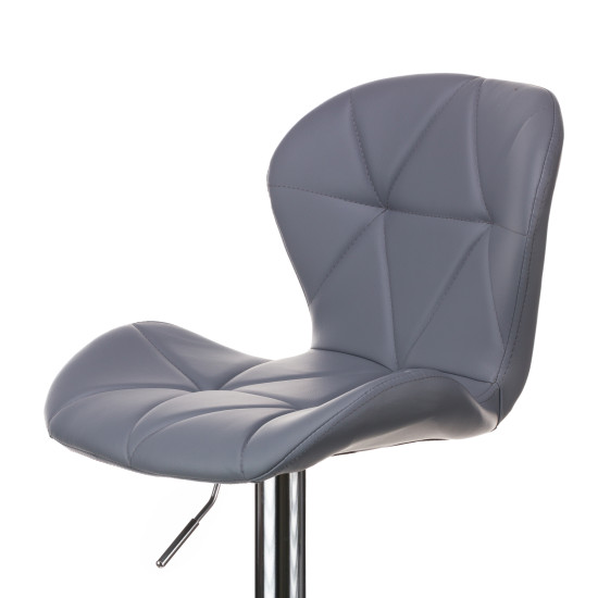 Σκαμπό μπαρ Lup pu σε γκρι χρώμα σκελετός χρωμίου 46x47x90/111 Σκαμπό μπαρ Lup pu σε γκρι χρώμα σκελετός χρωμίου 46x47x90/111