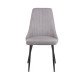 Καρέκλα Chris γκρι ύφασμα-πόδι μαύρο μέταλλο 49x55x85