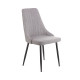 Καρέκλα Chris γκρι ύφασμα-πόδι μαύρο μέταλλο 49x55x85