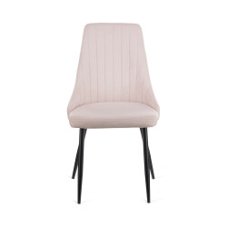 Καρέκλα Chris μπεζ ύφασμα-πόδι μαύρο μέταλλο 49x55x85 Καρέκλα Chris μπεζ ύφασμα-πόδι μαύρο μέταλλο 49x55x85