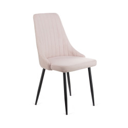 Καρέκλα Chris μπεζ ύφασμα-πόδι μαύρο μέταλλο 49x55x85 Καρέκλα Chris μπεζ ύφασμα-πόδι μαύρο μέταλλο 49x55x85