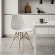 Καρέκλα Alta PP λευκό-φυσικό πόδι 46x50x82 Καρέκλα Alta PP λευκό-φυσικό πόδι 46x50x82
