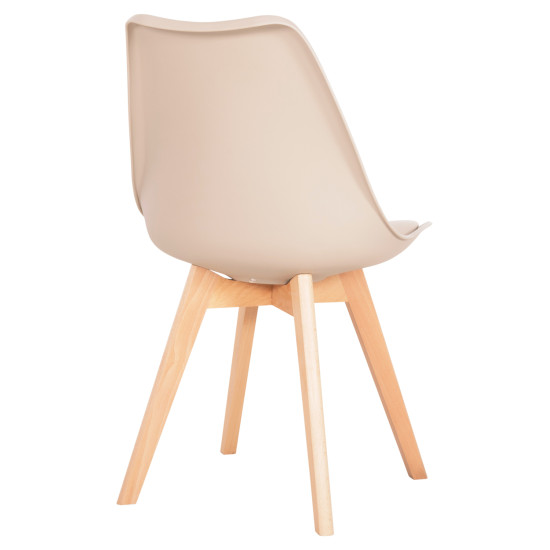 Καρέκλα Gast pp-pu σε cappuccino απόχρωση με ξύλινο πόδι σε φυσική απόχρωση 47x56,6x83 Καρέκλα Gast pp-pu σε cappuccino απόχρωση με ξύλινο πόδι σε φυσική απόχρωση 47x56,6x83