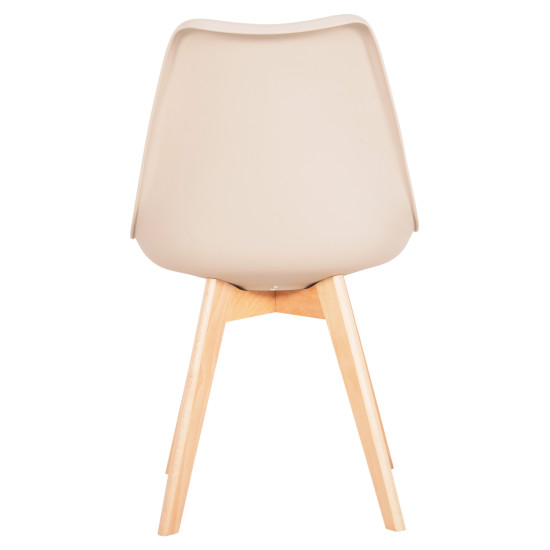Καρέκλα Gast pp-pu σε cappuccino απόχρωση με ξύλινο πόδι σε φυσική απόχρωση 47x56,6x83 Καρέκλα Gast pp-pu σε cappuccino απόχρωση με ξύλινο πόδι σε φυσική απόχρωση 47x56,6x83