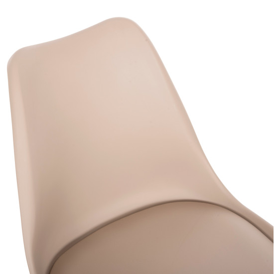 Καρέκλα Gast pp-pu σε cappuccino απόχρωση με ξύλινο πόδι σε φυσική απόχρωση 47x56,6x83 Καρέκλα Gast pp-pu σε cappuccino απόχρωση με ξύλινο πόδι σε φυσική απόχρωση 47x56,6x83