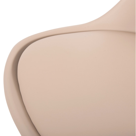 Καρέκλα Gast pp-pu σε cappuccino απόχρωση με ξύλινο πόδι σε φυσική απόχρωση 47x56,6x83 Καρέκλα Gast pp-pu σε cappuccino απόχρωση με ξύλινο πόδι σε φυσική απόχρωση 47x56,6x83