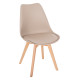 Καρέκλα Gast pp-pu σε cappuccino απόχρωση με ξύλινο πόδι σε φυσική απόχρωση 47x56,6x83 Καρέκλα Gast pp-pu σε cappuccino απόχρωση με ξύλινο πόδι σε φυσική απόχρωση 47x56,6x83