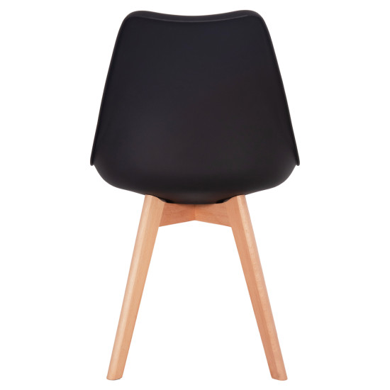 Καρέκλα Gast pp-pu σε μαύρη απόχρωση με ξύλινο πόδι σε φυσική απόχρωση 47x56,6x83 Καρέκλα Gast pp-pu σε μαύρη απόχρωση με ξύλινο πόδι σε φυσική απόχρωση 47x56,6x83