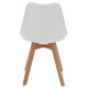 Καρέκλα Gast pp-pu σε λευκή απόχρωση με ξύλινο πόδι σε φυσική απόχρωση 47x56,6x83