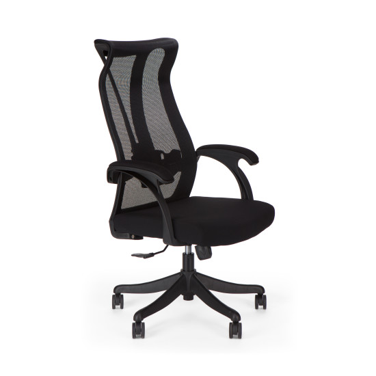 Καρέκλα γραφείου διευθυντή "MONE" ύφασμα mesh μαύρο 53x50x130