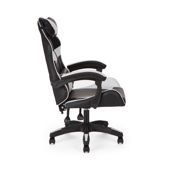 Καρέκλα γραφείου gaming William PU μαύρο-λευκό 60x59x108/118