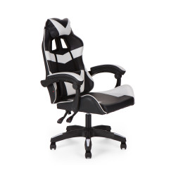 Καρέκλα γραφείου gaming William PU μαύρο-λευκό 60x59x108/118