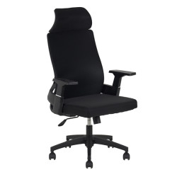Καρέκλα γραφείου διευθυντή Endy ύφασμα mesh μαύρο 50x50x114/124