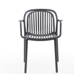 Πολυθρόνα Choho pp σε μαύρη απόχρωση 57x50x77