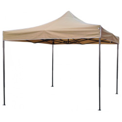 Κιόσκι πτυσσόμενο επαγγελματικό "Party" σε μπεζ χρώμα 3x3