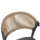 Πολυθρόνα Alkisti στοιβαζόμενη pp ανθρακί απόχρωση με μπεζ rattan 57x54x80 Πολυθρόνα Alkisti στοιβαζόμενη pp ανθρακί απόχρωση με μπεζ rattan 57x54x80